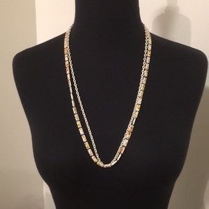 Vintage Two Tiered Chain and Bead Necklace